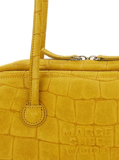 Margesherwood Boston Crocodile-embossed Shoulder Bag In Yellow