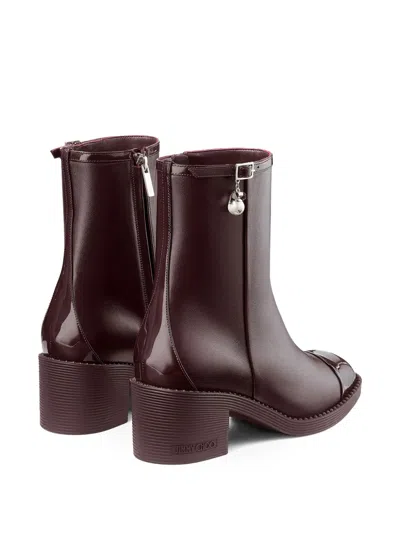 Jimmy Choo 60mm Adry Leather Ankle Boots In Brown