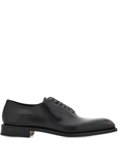 Ferragamo Tramezza Oxford Shoes In Black
