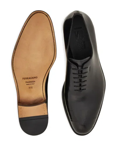Ferragamo Tramezza Oxford Shoes In Black