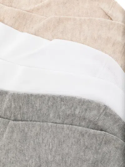 Marc O'polo Ribbed-trim Socks (pack Of Three) In Animal Print