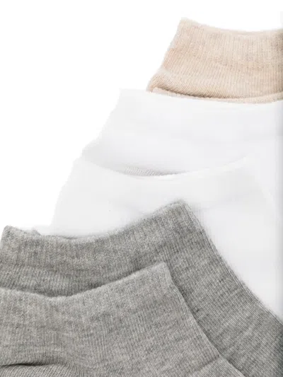 Marc O'polo Ribbed-trim Socks (pack Of Three) In Animal Print