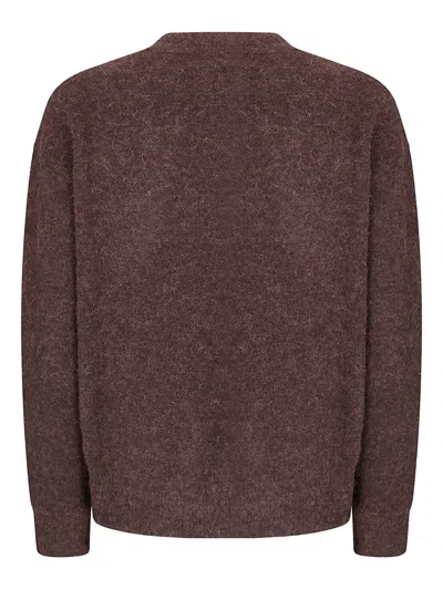 Samsoe & Samsoe Soft Wool Blend Sweater With Classic Round Neckline And Timeless Design In Brown