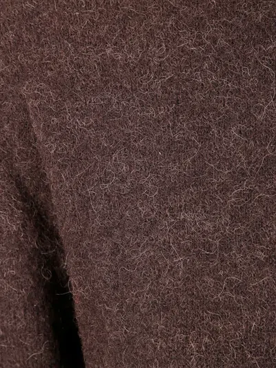 Samsoe & Samsoe Soft Wool Blend Sweater With Classic Round Neckline And Timeless Design In Brown