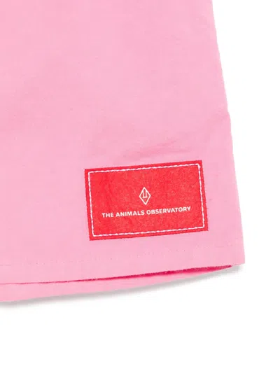 The Animals Observatory Logo-patch Shorts In Multi