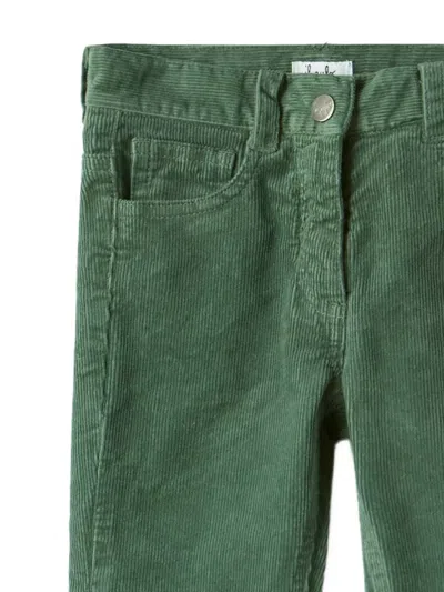 Il Gufo Corduroy-texture Trousers In Green