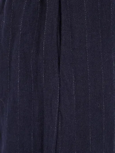 Apuntob Elastic Waist With Pockets Curved Legs Trousers In Blue