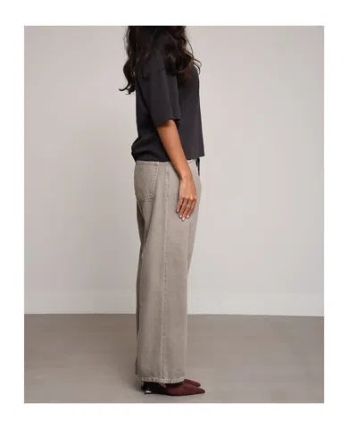 Darkpark Cropped Short-sleeve T-shirt With Round Neckline In Black