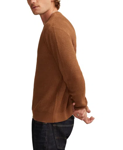 Lucky Brand Men's Waffle Crewneck Sweater In Brown