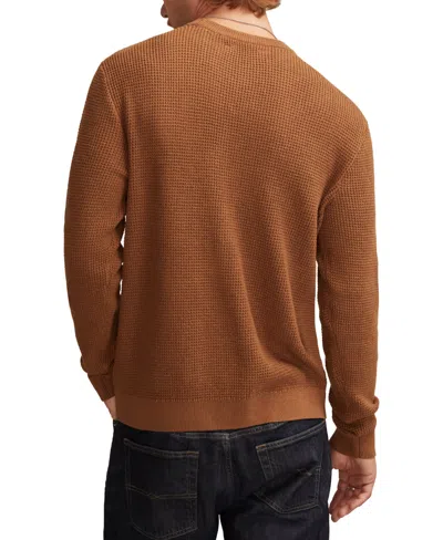 Lucky Brand Men's Waffle Crewneck Sweater In Brown