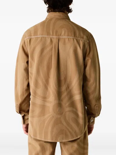 Pucci Marmo Print Jacket In Brown