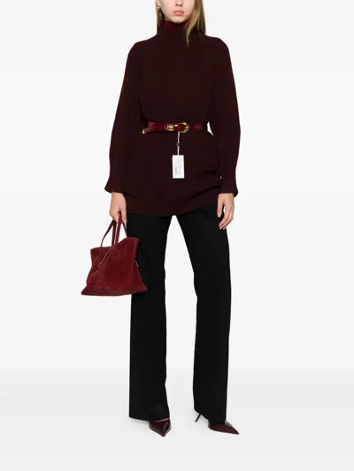 Max Mara Cable-knit Sweater In Red