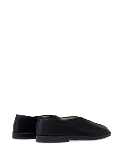Lemaire Square-toe Loafers In Black