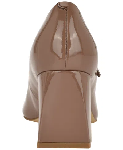 Calvin Klein Women's Naprina Block Heel Mary Jane Pumps In Brown