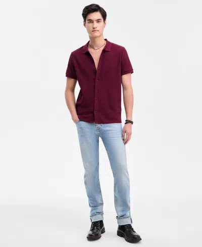 Guess Men's Short Sleeve T-shirt In Red