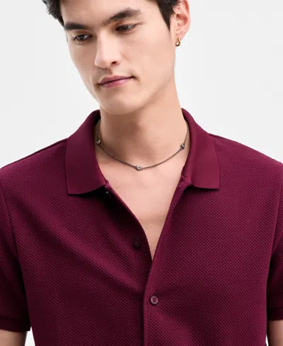 Guess Men's Short Sleeve T-shirt In Red