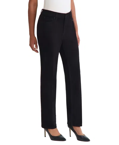 Jones New York Women's Fly Front Lexington Straight Jeans In Black