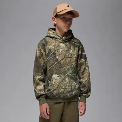 Jordan Big Kids X Realtree Pullover Hoodie In Green