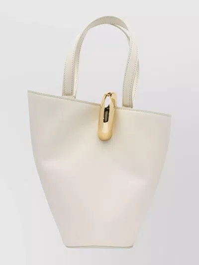 Jacquemus Structured Shoulder Bag Detachable Strap In White