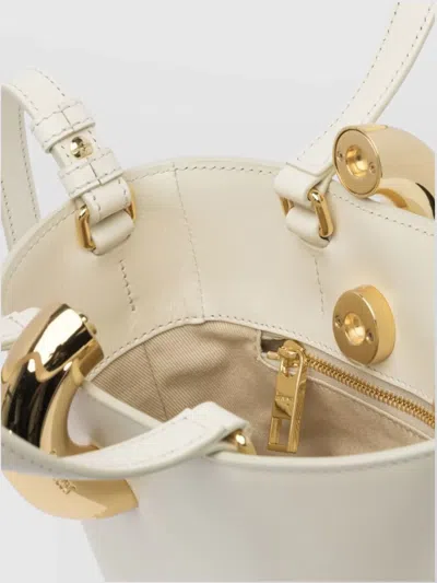Jacquemus Structured Shoulder Bag Detachable Strap In White