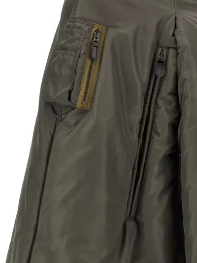 Junya Watanabe Oversized Bomber Style Cape Jacket In Green