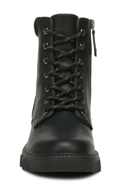 Dr. Scholl's Headstart Lace-up Combat Boot In Black