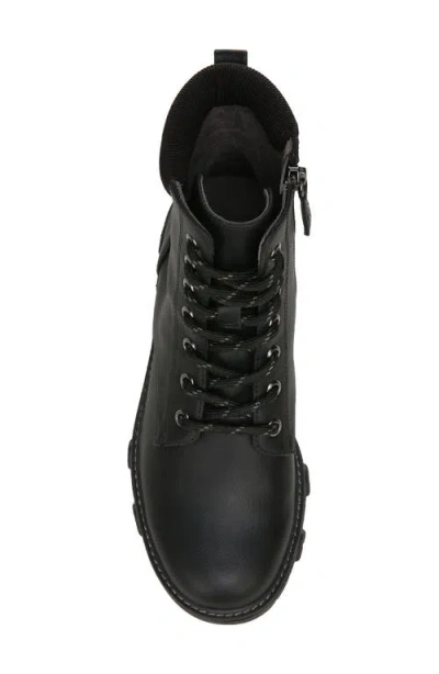 Dr. Scholl's Headstart Lace-up Combat Boot In Black
