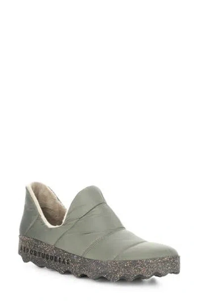 Asportuguesas By Fly London Crus Faux Fur Lined Slip-on Sneaker In Green