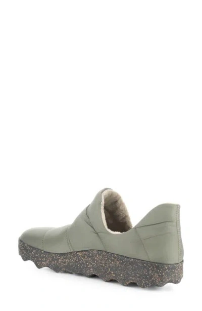 Asportuguesas By Fly London Crus Faux Fur Lined Slip-on Sneaker In Green