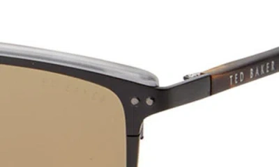 Ted Baker London 57mm Polarized Rectangle Sunglasses In Green