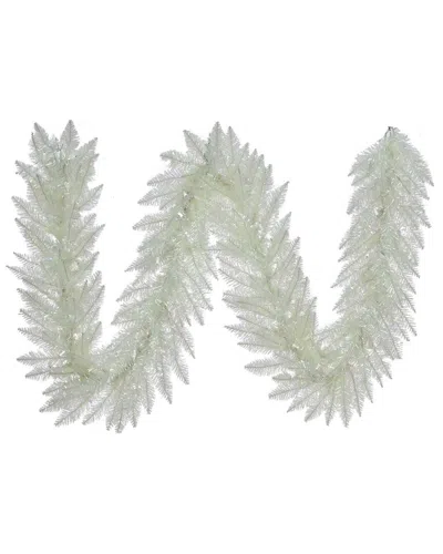 Kurt Adler 9-foot Iridescent Garland In White