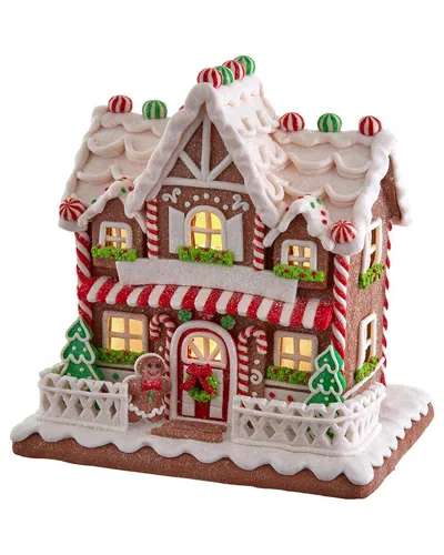 Kurt Adler Gingerbread Junction Table Piece In Multi