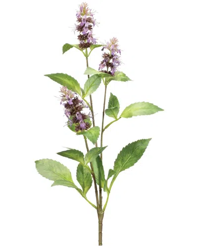 Melrose International Set Of 6 Buddleia Floral Stem In Purple