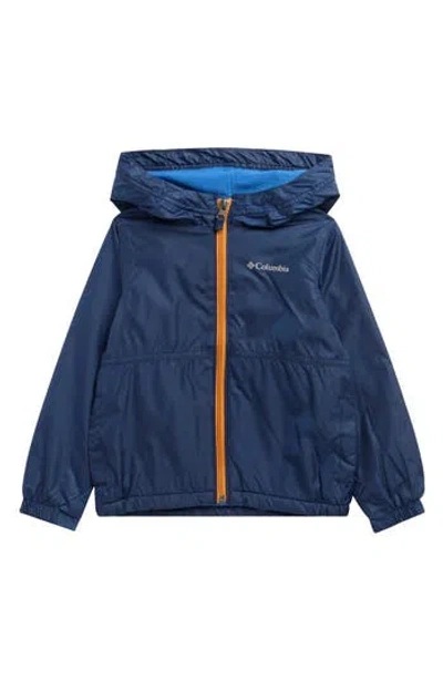 Columbia Kids' Center Ridge Ii Lined Windbreaker In Blue