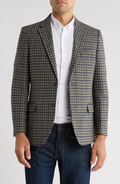 Nautica Plaid Tweed Sport Coat In Gray