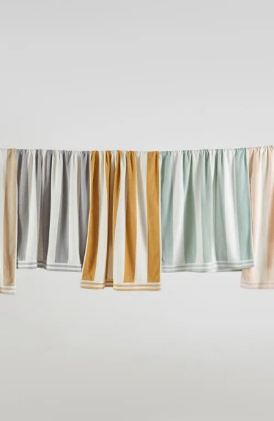 Woven & Weft 4-pack Oversize Stripe Beach Towels In Sand