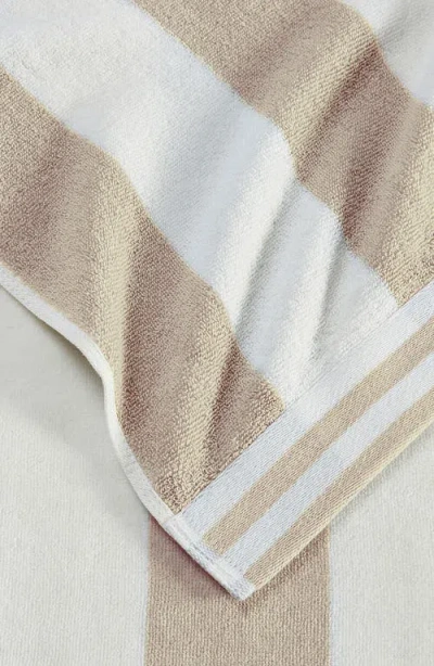 Woven & Weft 4-pack Oversize Stripe Beach Towels In Sand