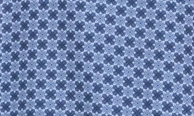 Soul Of London Geometric Stretch Button-up Shirt In Blue