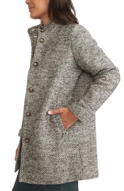Marine Layer Stephanie Herringbone Cocoon Coat In Multi