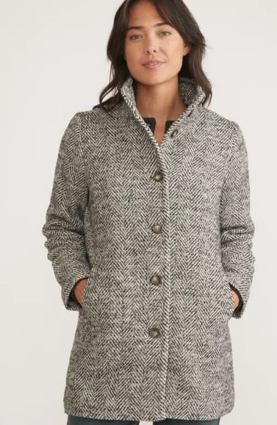Marine Layer Stephanie Herringbone Cocoon Coat In Multi