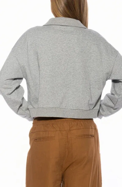 Alexia Admor Kario Crop Polo Sweatshirt In Animal Print