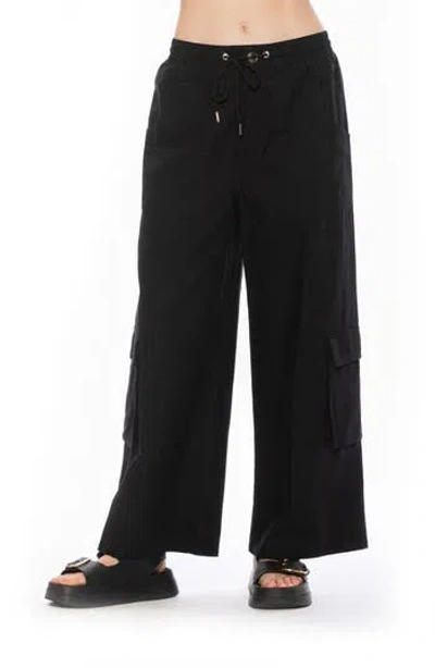 Alexia Admor Evren Drawstring Waist Cargo Pants In Black