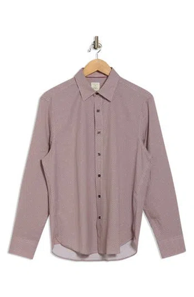 Construct Geometric Print Slim Fit Stretch Button-up Shirt In Multi