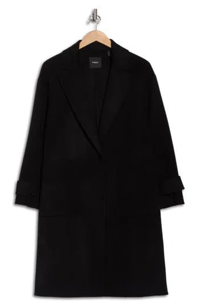 Theory Easy One-button Wool & Cashmere Coat In Black