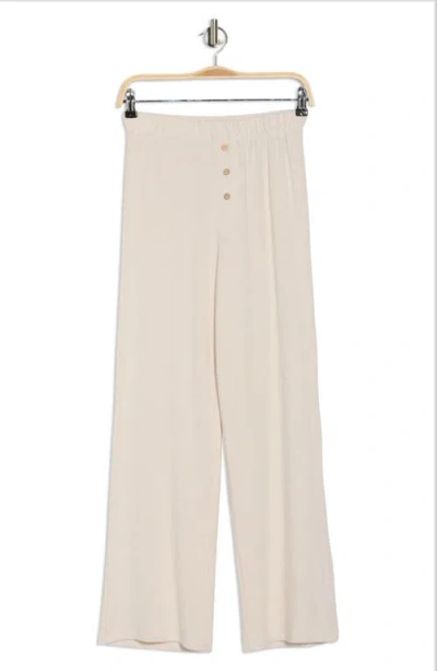 Renee C Brushed Knit Pull-on Pants In White