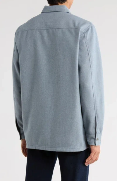 Weatherproof Vintage Herringbone Shirt Jacket In Blue