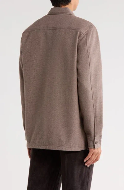 Weatherproof Vintage Herringbone Shirt Jacket In Brown