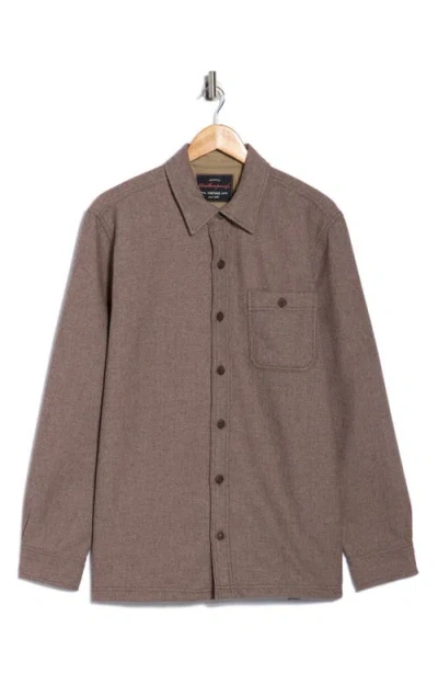 Weatherproof Vintage Herringbone Shirt Jacket In Brown