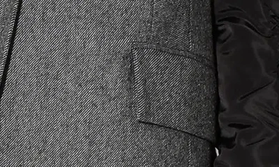 Walter Baker Asher Oversize Wool Blend Jacket In Gray