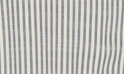 Max Studio Stripe Oversize Long Sleeve Button-up Tunic In Gray